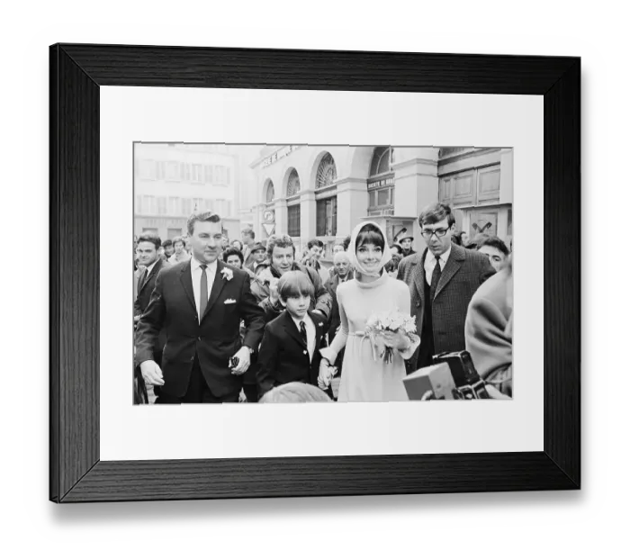 Framed Print : Audrey Hepburn and Andrea Dotti After Their Wedding Ceremony Framed Print : Audrey Hepburn and Andrea Dotti After Their Wedding Ceremony
