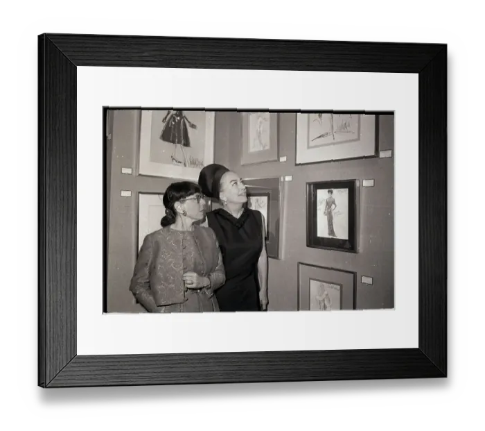 Framed Print : Joan Crawford and Designer Edith Head Framed Print : Joan Crawford and Designer Edith Head
