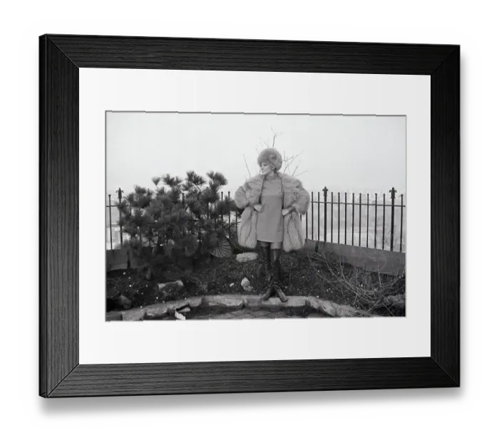 Framed Print : Barbra Streisand In Fur Framed Print : Barbra Streisand In Fur