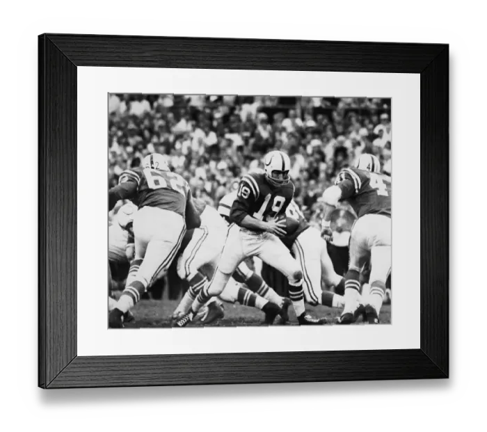 Framed Print : Quarterback Johnny Unitas Framed Print : Quarterback Johnny Unitas