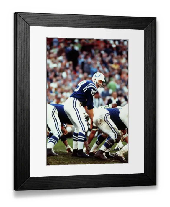 Framed Print : Baltimore Colts Quarterback Johnny Unitas During Game Framed Print : Baltimore Colts Quarterback Johnny Unitas During Game