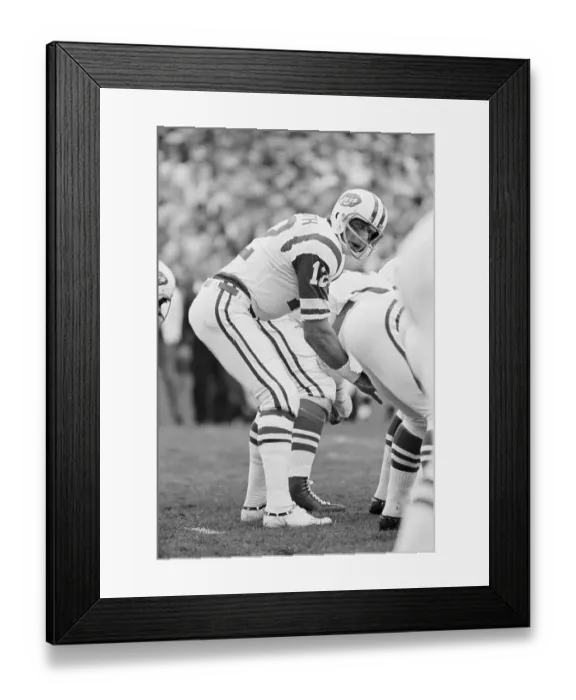 Framed Print : Joe Namath Calling Signals