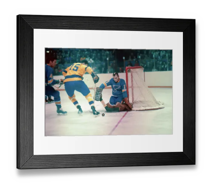 Framed Print : Glenn Hall Defending Goal Framed Print : Glenn Hall Defending Goal