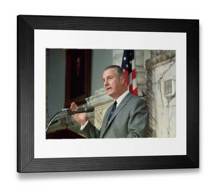 Framed Print : Spiro T. Agnew Speaking Framed Print : Spiro T. Agnew Speaking
