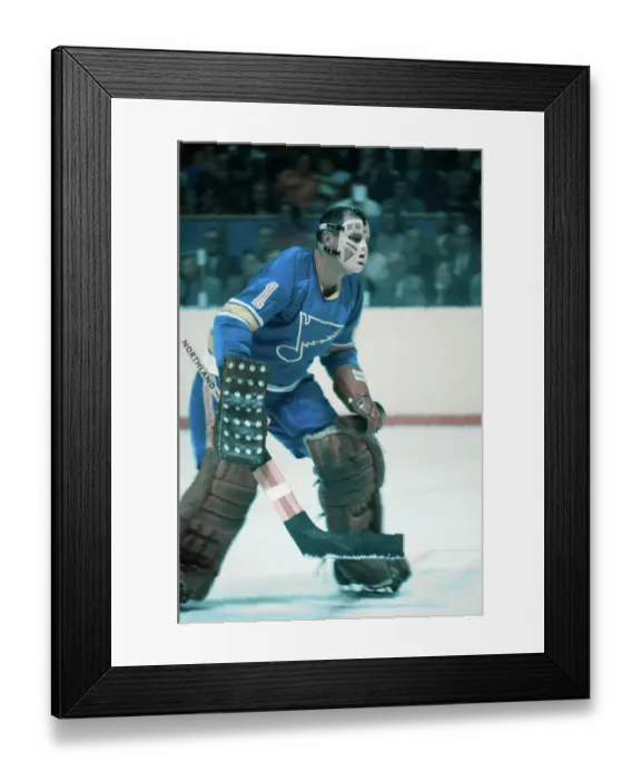 Framed Print : Glenn Hall Defending Goal Framed Print : Glenn Hall Defending Goal