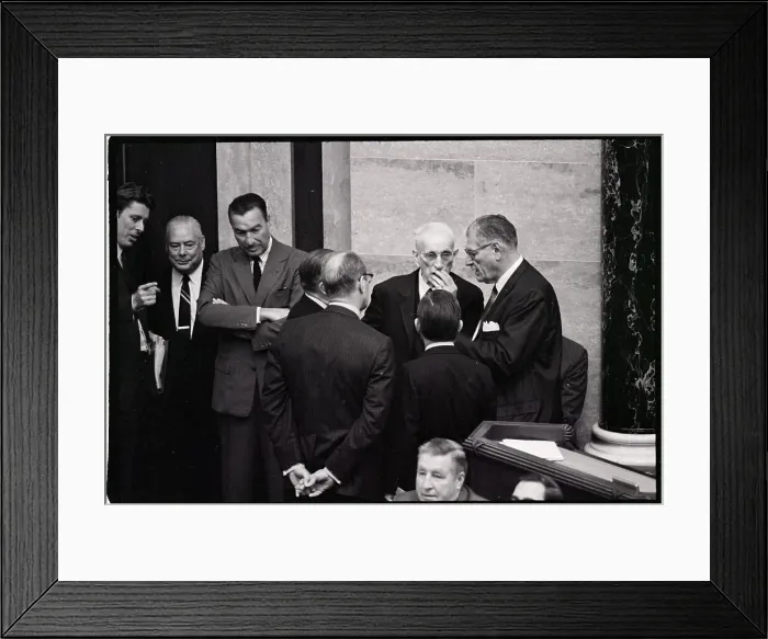 Framed Print : Men In Congress; House Floor; Talking Framed Print : Men In Congress; House Floor; Talking