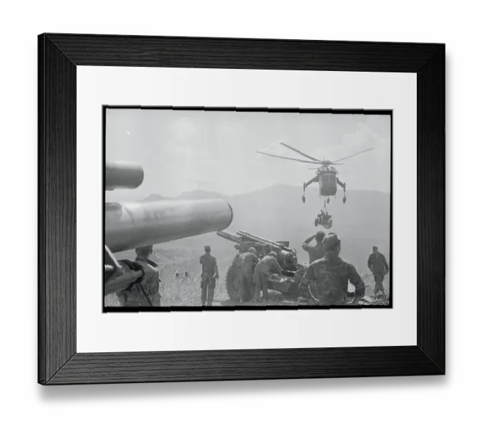 Framed Print : Troops Firing Howitzers