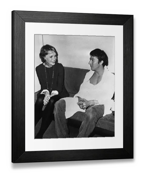 Framed Print : Mia Farrow and Dustin Hoffman Framed Print : Mia Farrow and Dustin Hoffman