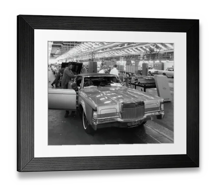 Framed Print : 1969 Lincoln Continental Mark III on Assembly Line Framed Print : 1969 Lincoln Continental Mark III on Assembly Line