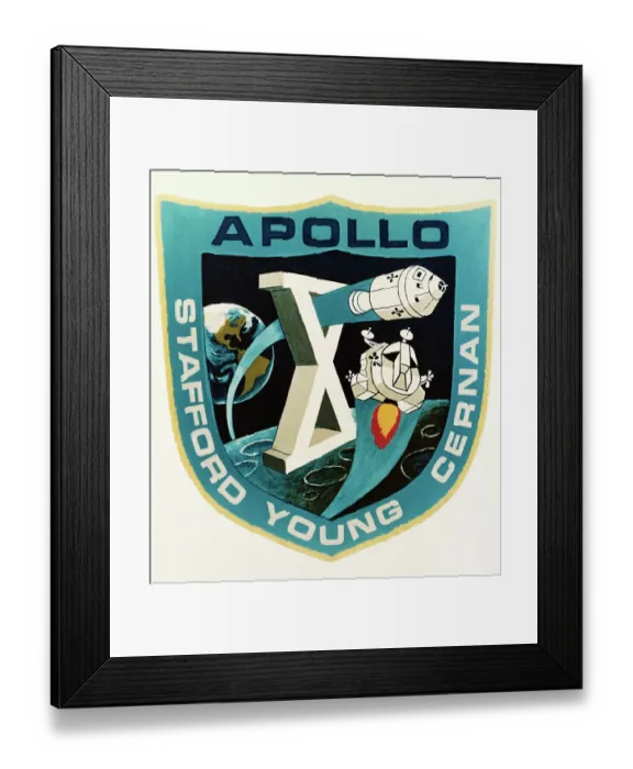 Framed Print : Emblem of Apollo 10 Mission