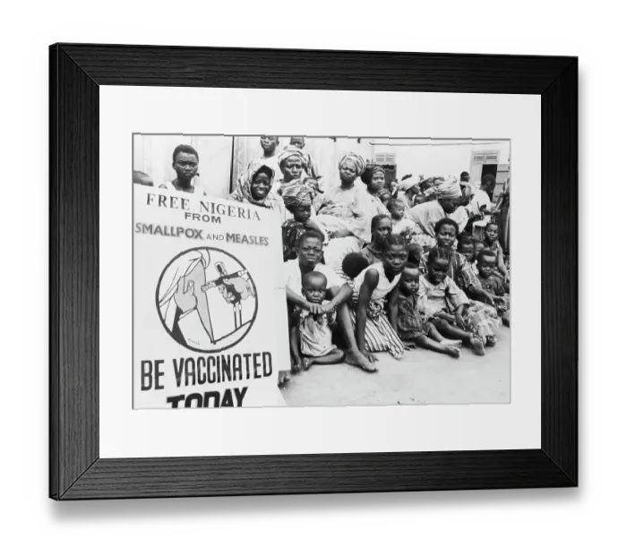 Framed Print : Nigerians Await Vaccinations Framed Print : Nigerians Await Vaccinations