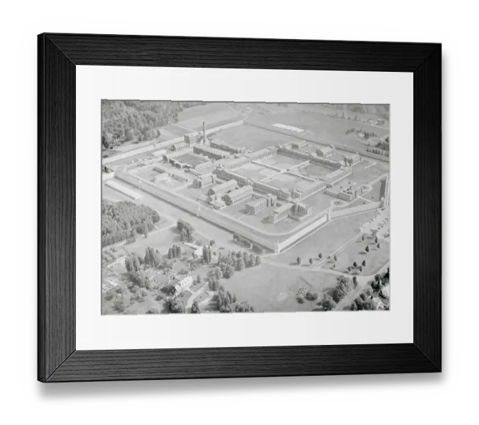 Framed Print : Aerial View of Attica Prison Framed Print : Aerial View of Attica Prison
