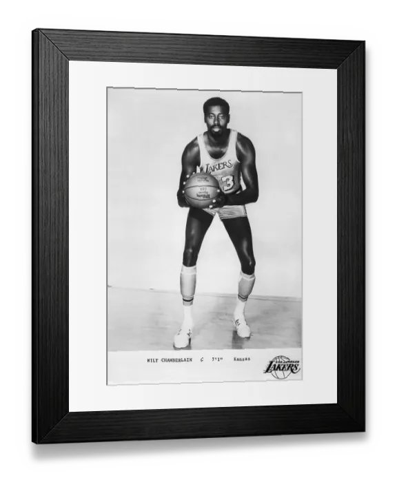 Framed Print : Posed Action Shot of Wilt Chamberlain Framed Print : Posed Action Shot of Wilt Chamberlain