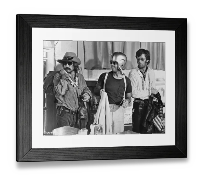 Framed Print : Three of the Stars in Easy Rider