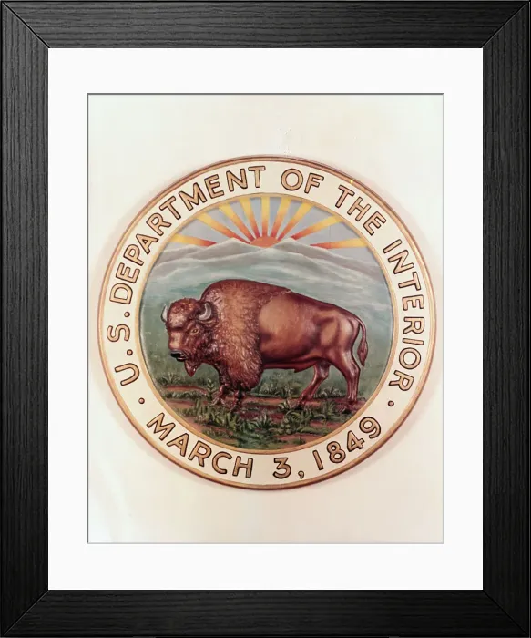 Framed Print : Seal of Department of the Interior Framed Print : Seal of Department of the Interior