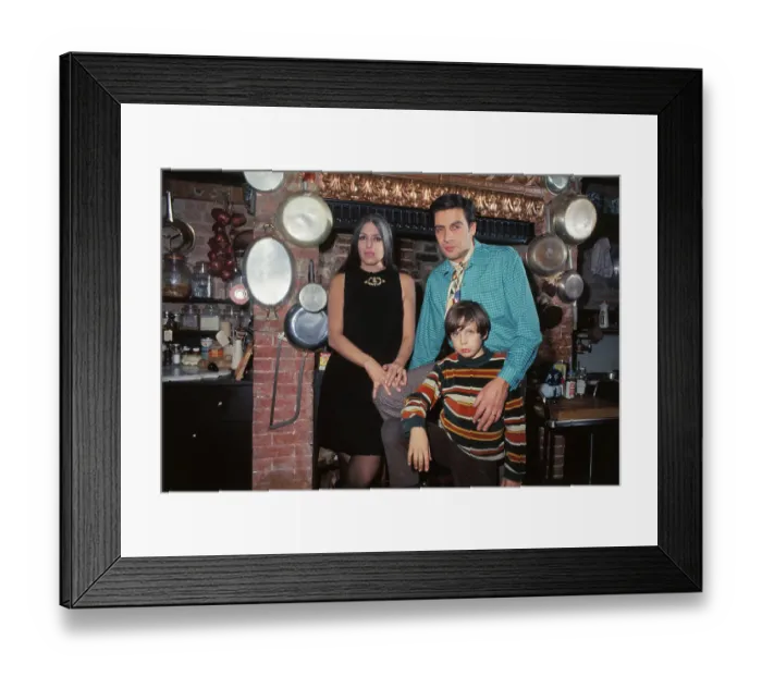 Framed Print : Jerry Orbach at Home with Wife and Son Framed Print : Jerry Orbach at Home with Wife and Son