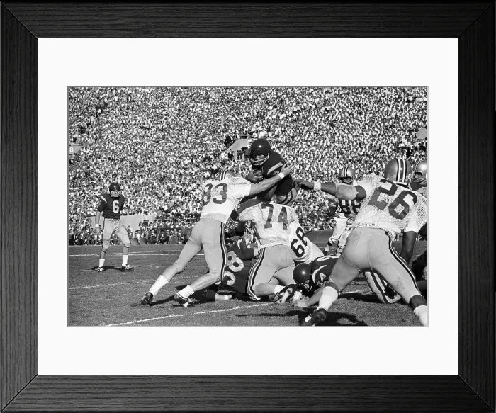 Framed Print : Ohio State Tacklers Stop O.J. Simpson Framed Print : Ohio State Tacklers Stop O.J. Simpson