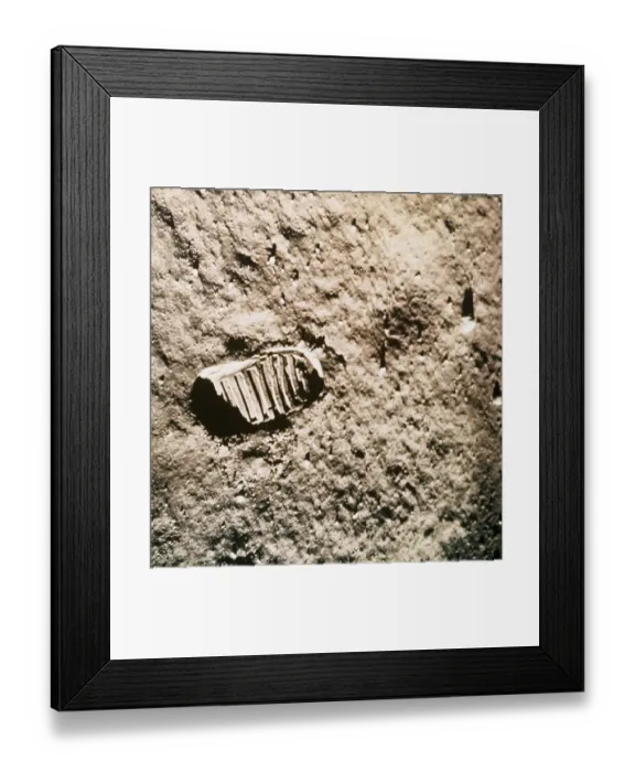 Framed Print : Astronaut's Footprint on the Moon