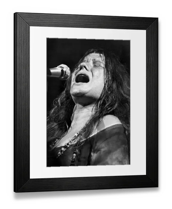Framed Print : Janis Joplin Singing Framed Print : Janis Joplin Singing