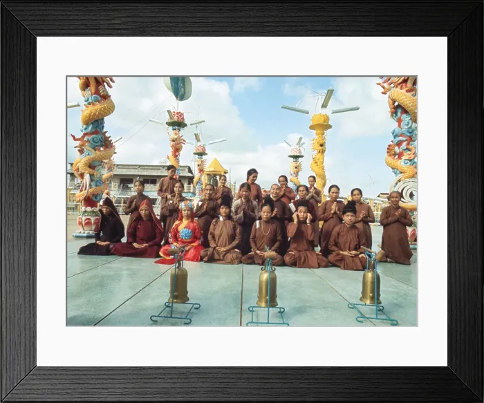 Framed Print : Followers Of The Coconut Monk On Cu Lao Island Framed Print : Followers Of The Coconut Monk On Cu Lao Island
