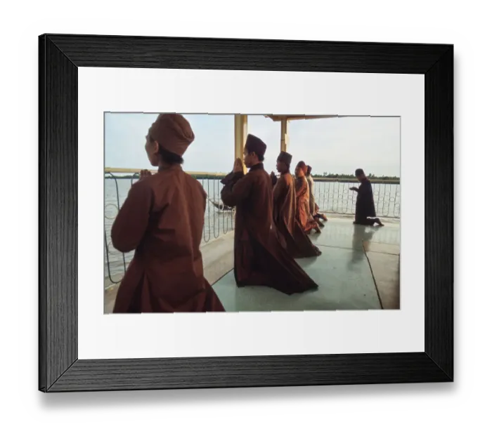 Framed Print : Monks Kneeling In Prayer On Cu Lao Island Framed Print : Monks Kneeling In Prayer On Cu Lao Island