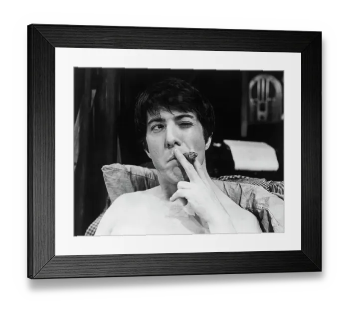 Framed Print : Dustin Hoffman Smoking Cigar Framed Print : Dustin Hoffman Smoking Cigar