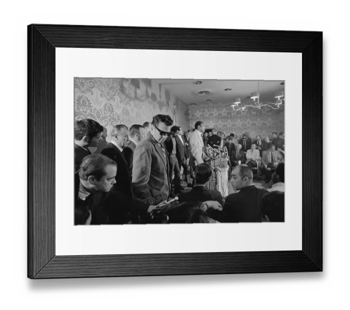 Framed Print : Lamar Lundy Speaking for George Allen