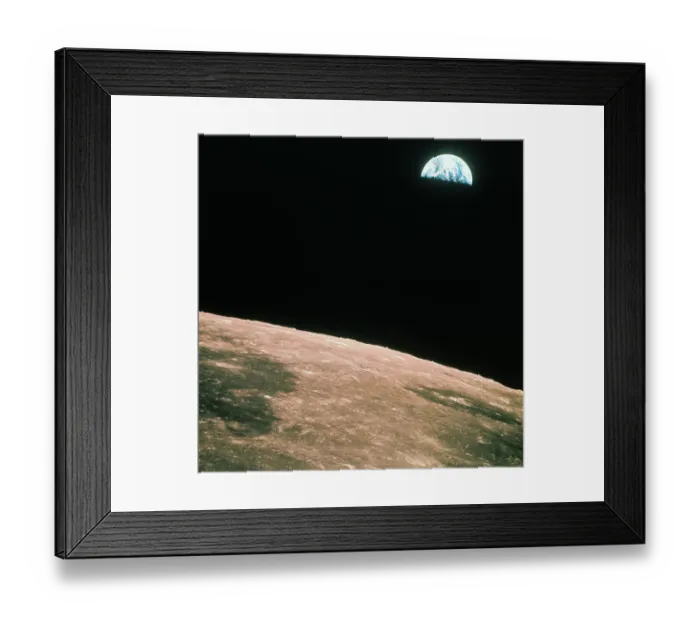 Framed Print : View of the Earth Rising Framed Print : View of the Earth Rising