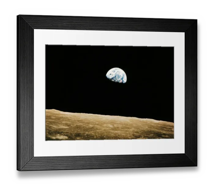Framed Print : View of the Earth Rising Framed Print : View of the Earth Rising