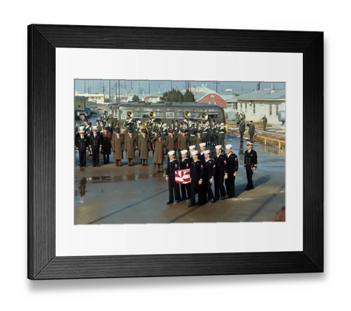 Framed Print : Navy Men Carrying Flag Covered Casket of Duane Hodges Framed Print : Navy Men Carrying Flag Covered Casket of Duane Hodges