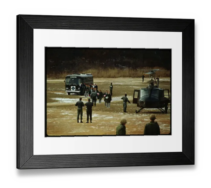 Framed Print : Crew Members are Released After Captivity Framed Print : Crew Members are Released After Captivity