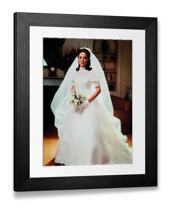 Framed Print : Portrait of Julie Nixon in Wedding Dress Framed Print : Portrait of Julie Nixon in Wedding Dress