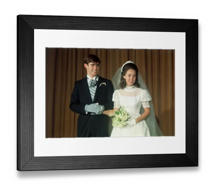 Framed Print : Wedding Portrait of David and Julie Eisenhower Framed Print : Wedding Portrait of David and Julie Eisenhower