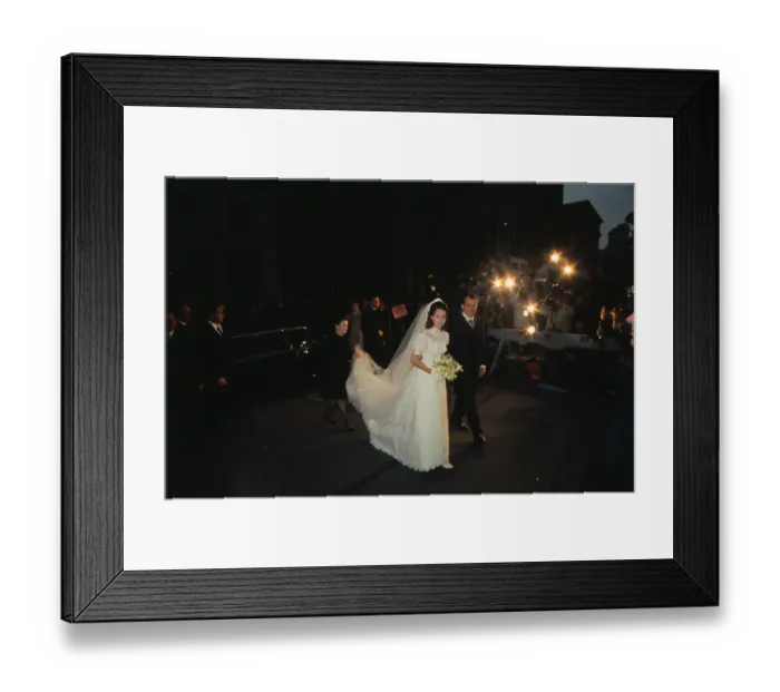 Framed Print : Richard Nixon Walking with Daughter Julie on Her Wedding day