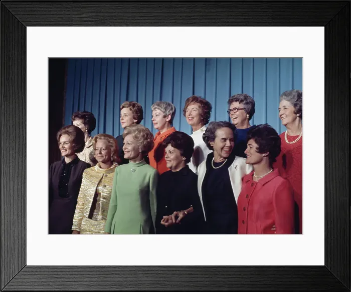 Framed Print : Pat Nixon With Cabinet Members Wives Framed Print : Pat Nixon With Cabinet Members Wives