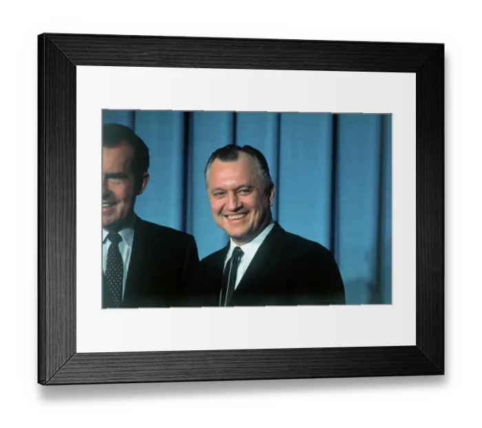 Framed Print : Portrait of Richard Nixon and Governor of Alaska