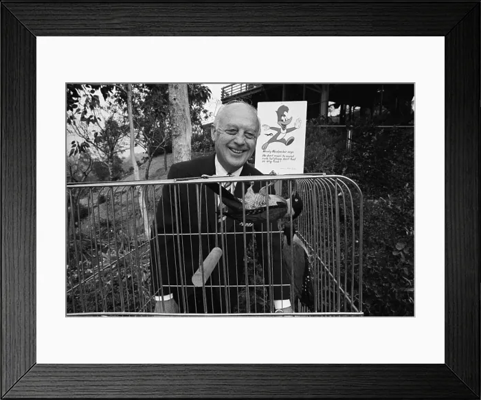 Framed Print : Cartoonist Walter Lantz At The Zoo Framed Print : Cartoonist Walter Lantz At The Zoo