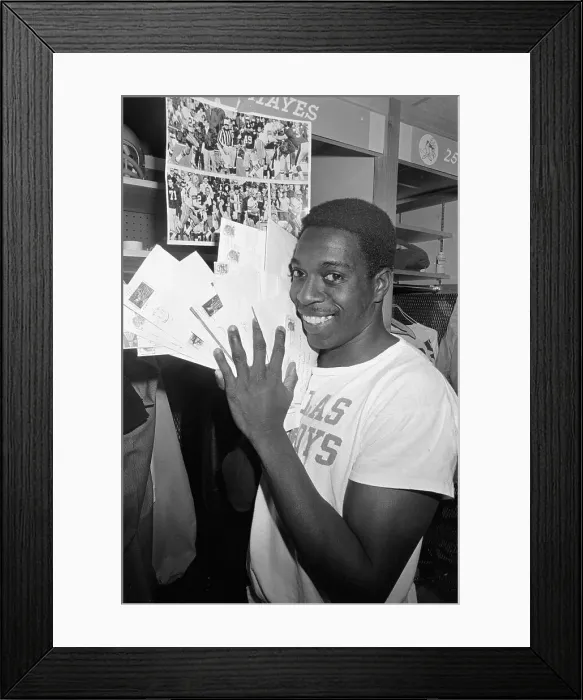 Framed Print : Bob Hayes Displaying His Fan Mail Framed Print : Bob Hayes Displaying His Fan Mail
