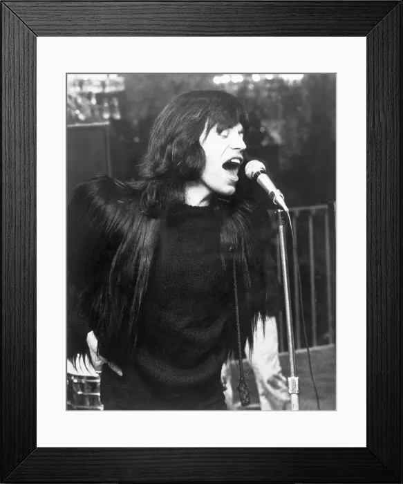 Framed Print : Mick Jagger Singing During Rehearsal Framed Print : Mick Jagger Singing During Rehearsal