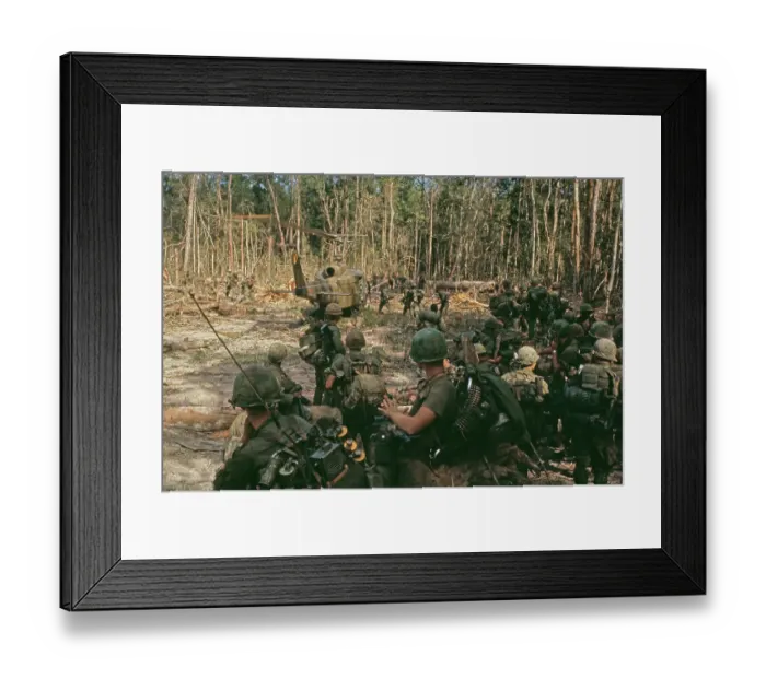 Framed Print : US Military Patrol, Vietnam War Framed Print : US Military Patrol, Vietnam War