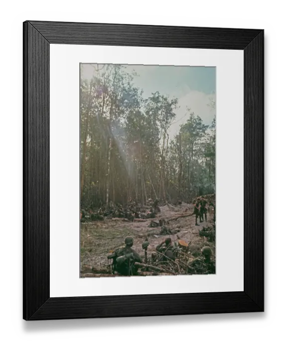 Framed Print : US Military Patrol, Vietnam War Framed Print : US Military Patrol, Vietnam War