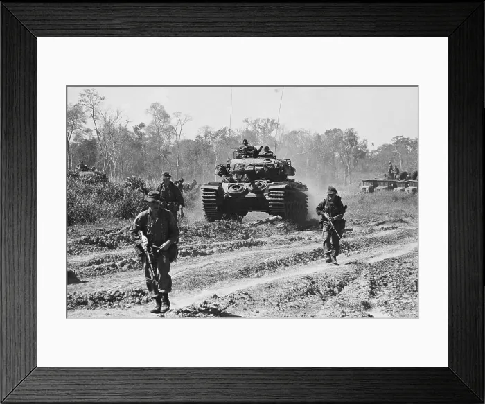 Framed Print : Australian Infantry and Armor Moves into Mekong Delta Framed Print : Australian Infantry and Armor Moves into Mekong Delta