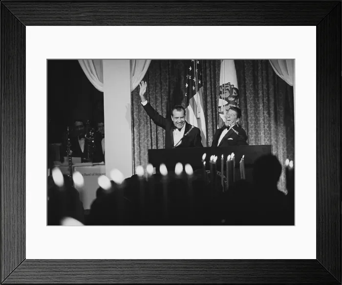 Framed Print : Richard Nixon and Ronald Reagan Laughing Framed Print : Richard Nixon and Ronald Reagan Laughing