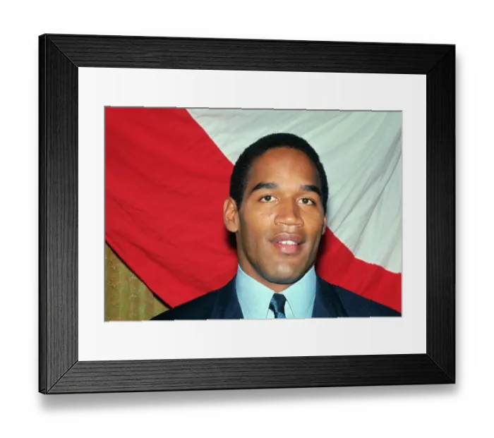 Framed Print : Portrait of OJ Simpson Framed Print : Portrait of OJ Simpson