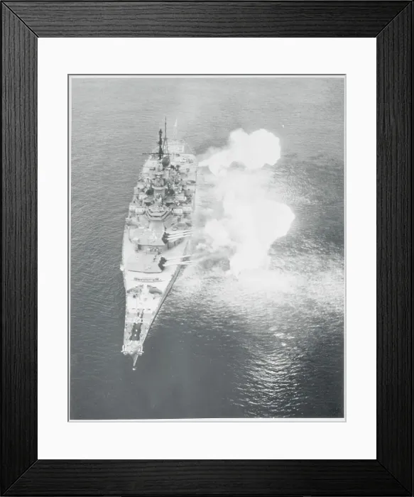 Framed Print : Battleship Firing Guns Framed Print : Battleship Firing Guns