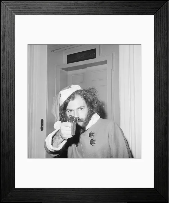 Framed Print : Jerry Rubin Dressed as Santa Claus Framed Print : Jerry Rubin Dressed as Santa Claus