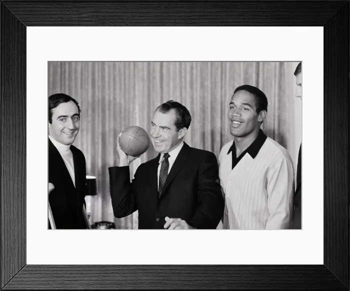 Framed Print : President Nixon and OJ Simpson Framed Print : President Nixon and OJ Simpson