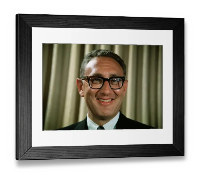 Framed Print : Portrait of Henry Kissinger Framed Print : Portrait of Henry Kissinger