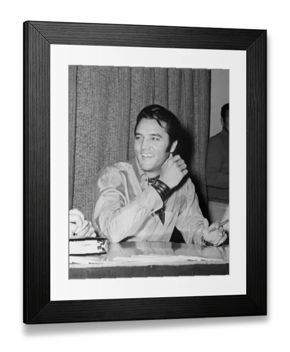 Framed Print : Elvis Presley and Bob Finkel Framed Print : Elvis Presley and Bob Finkel