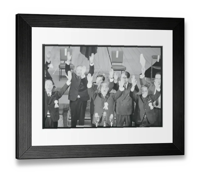 Framed Print : Prime Minister Sato at Political Convention Framed Print : Prime Minister Sato at Political Convention